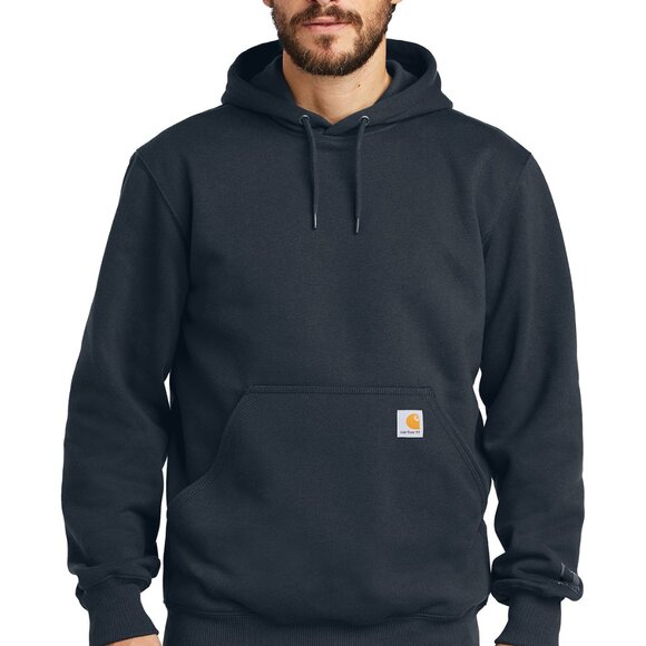 (NWT) Carhartt Mens Rain Defender Paxton Heavyweight Hooded Sweatshirt Navy - Picture 3 of 5